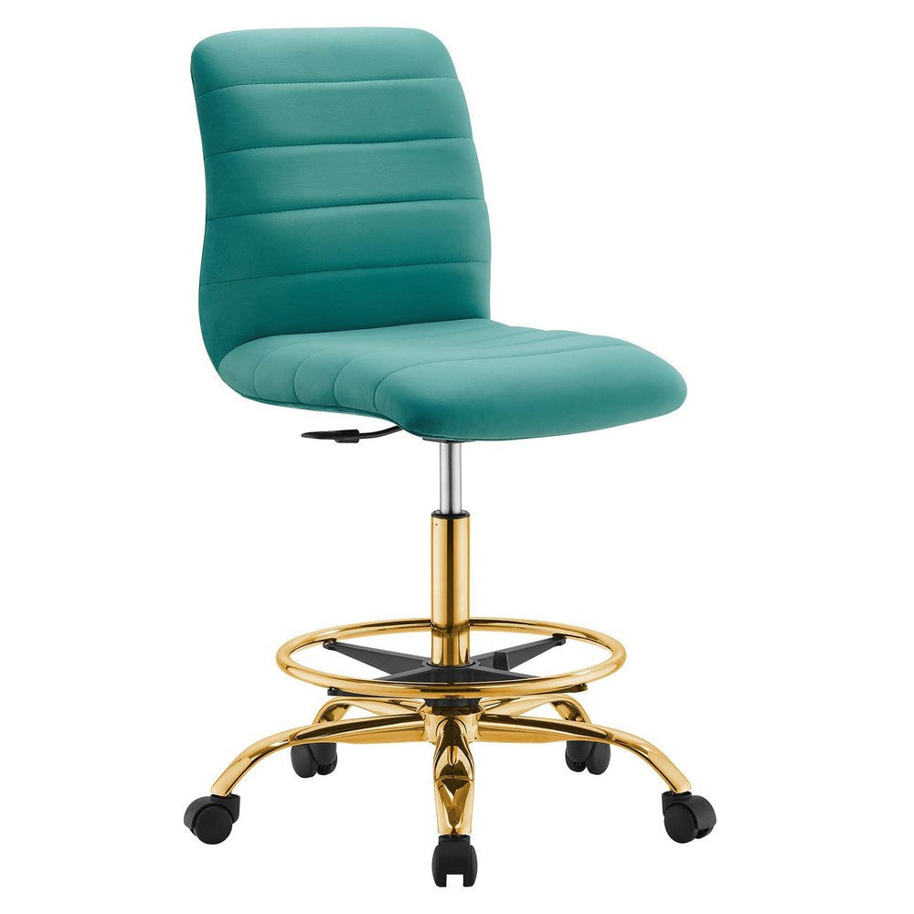 Modway Ripple Armless Performance Velvet Drafting Chair