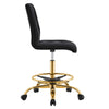 Prim Armless Performance Velvet Drafting Chair - No Shipping Charges MDY-EEI-4977-GLD-BLK