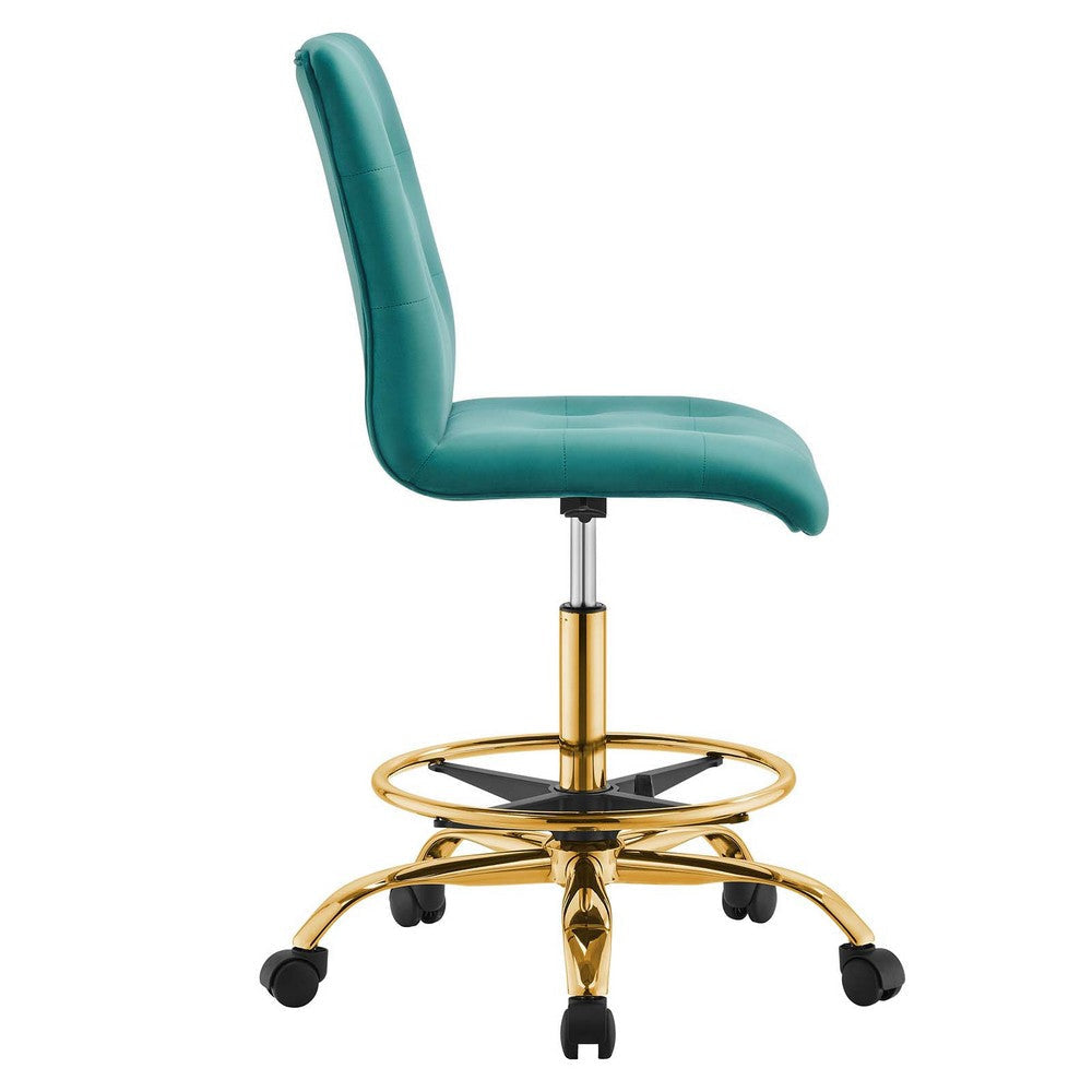 Modway Prim Armless Performance Velvet Drafting Chair