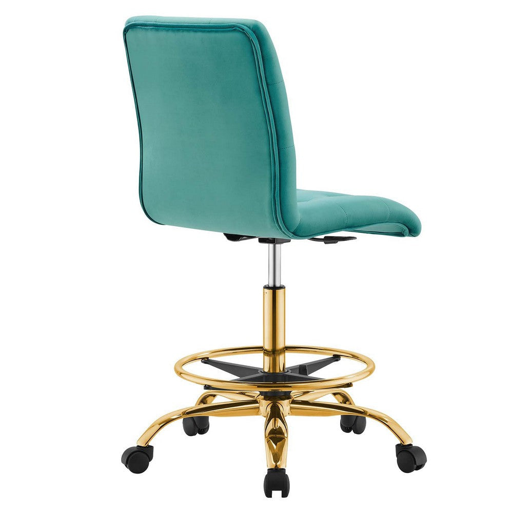 Modway Prim Armless Performance Velvet Drafting Chair