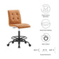 Prim Armless Vegan Leather Drafting Chair  - No Shipping Charges