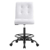 Prim Armless Vegan Leather Drafting Chair - No Shipping Charges MDY-EEI-4979-BLK-LGR