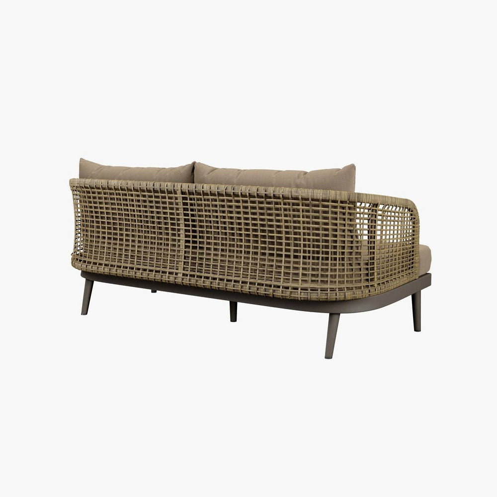 Modway Meadow Outdoor Patio Wicker Rattan Sofa Natural Taupe MDY-EEI-4989-NAT-TAU