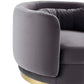 Relish Performance Velvet Performance Velvet Swivel Chair - No Shipping Charges MDY-EEI-4999-GLD-GRY