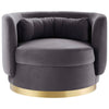 Relish Performance Velvet Performance Velvet Swivel Chair - No Shipping Charges