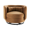 Modway Relish Swivel Chair Black Cognac MDY-EEI-5001-BLK-COG