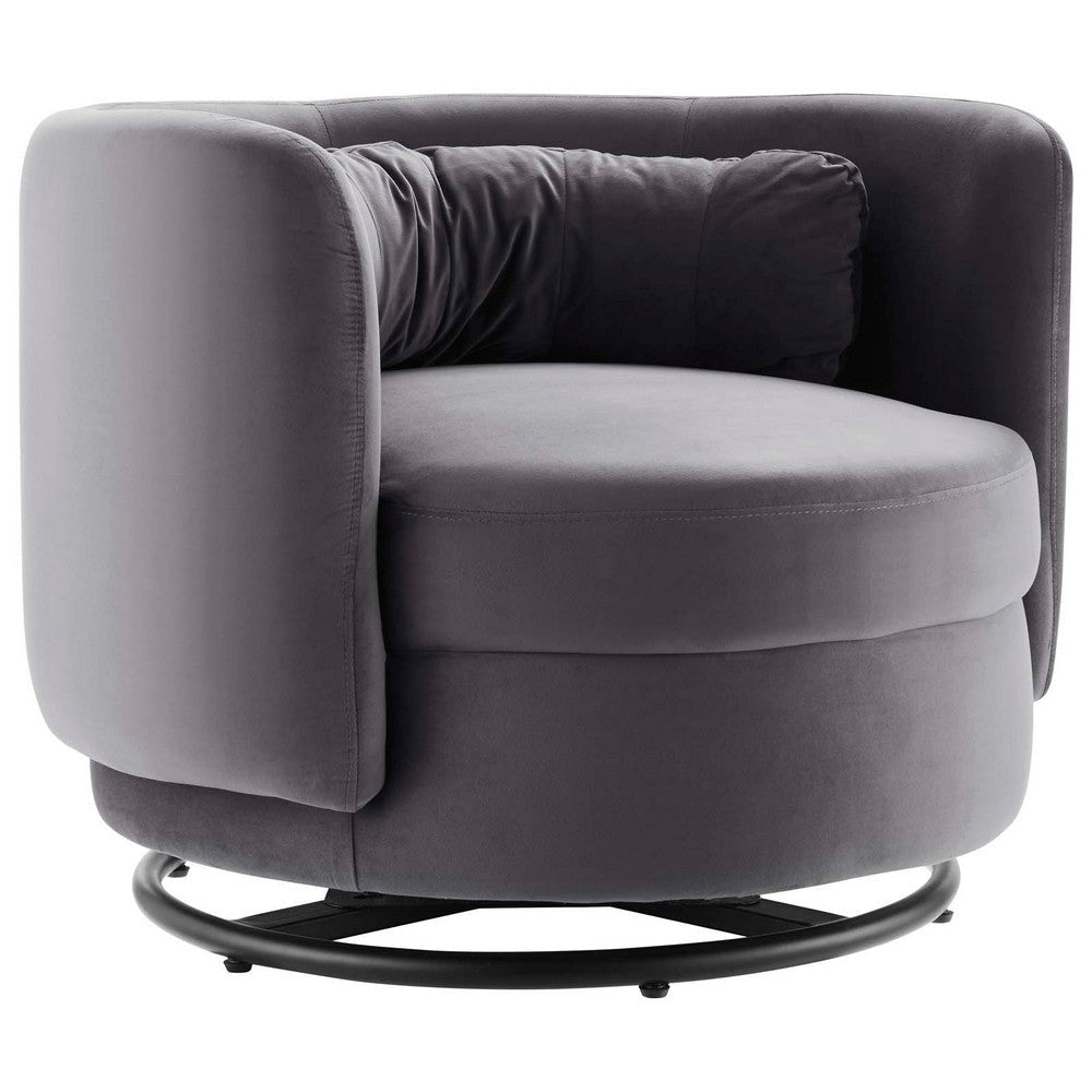 Modway Relish Swivel Chair, Black Gray