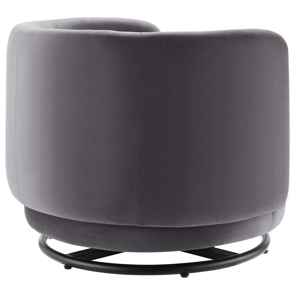 Relish Performance Velvet Performance Velvet Swivel Chair - No Shipping Charges MDY-EEI-4999-GLD-GRY