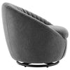 Modway Whirr Upholstered Fabric Swivel Chair in Black Charcoal MDY-EEI-5003-BLK-CHA