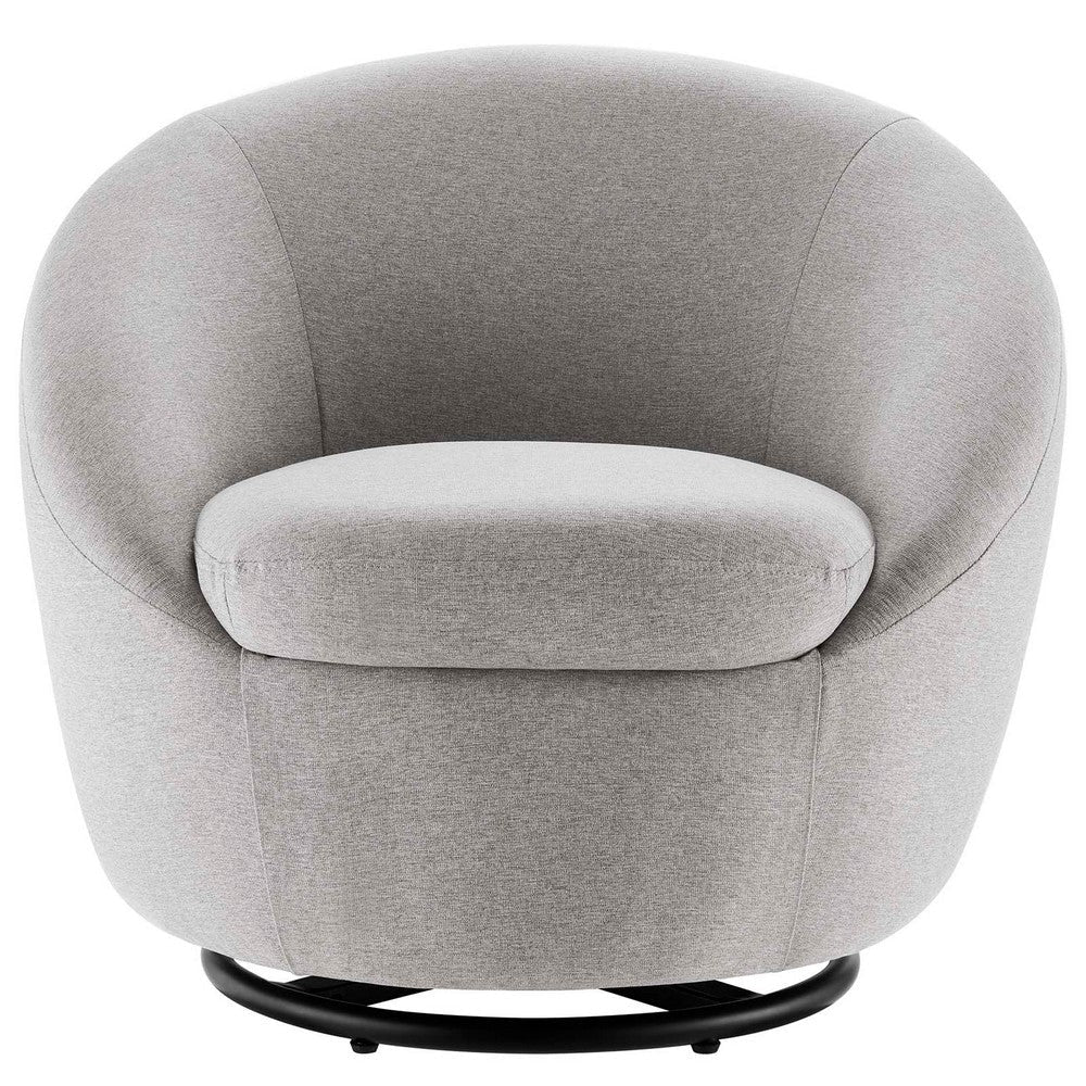 Modway Buttercup Performance Fabric Swivel Chair Black Light Gray MDY-EEI-5006-BLK-LGR