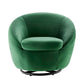 Modway Buttercup Performance Velvet Swivel Chair Black Emerald MDY-EEI-5007-BLK-EME