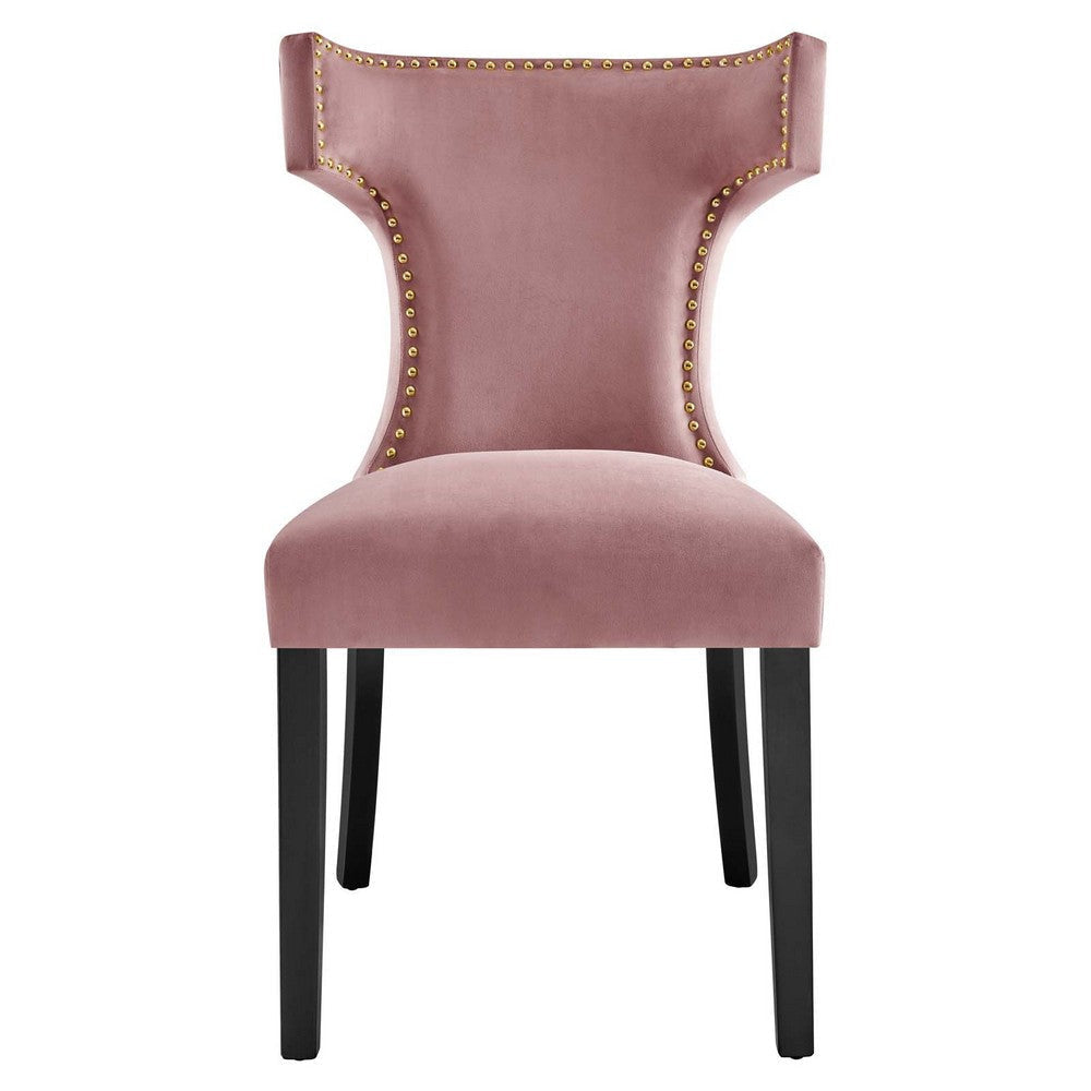 Curve Performance Velvet Dining Chairs - Set of 2 - No Shipping Charges