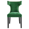 Curve Performance Velvet Dining Chairs - Set of 2 - No Shipping Charges