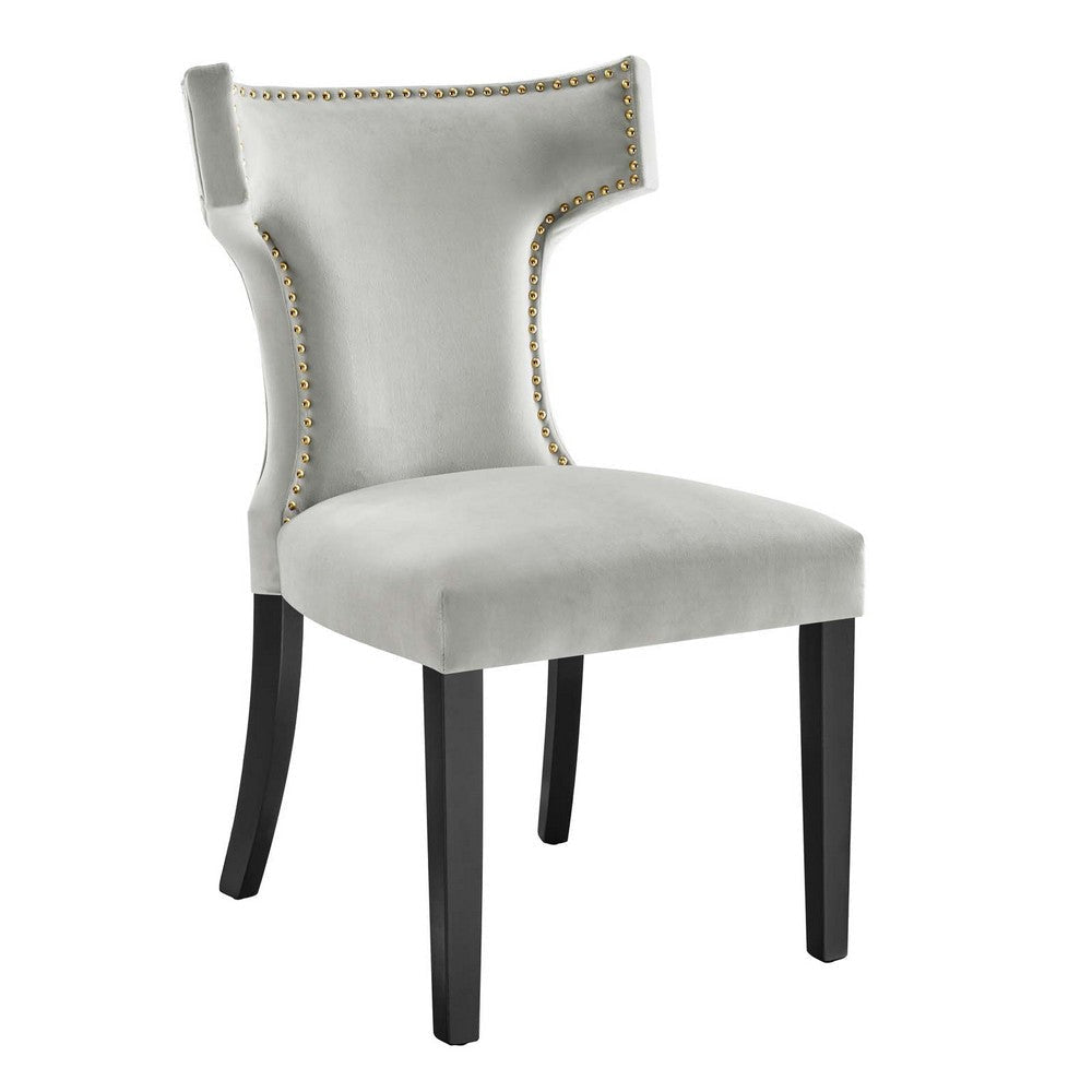 Curve Performance Velvet Dining Chairs - Set of 2 - No Shipping Charges