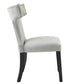 Curve Performance Velvet Dining Chairs - Set of 2 - No Shipping Charges