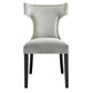 Modway Curve Performance Velvet Set of 2 Dining Chair Light Gray MDY-EEI-5008-LGR