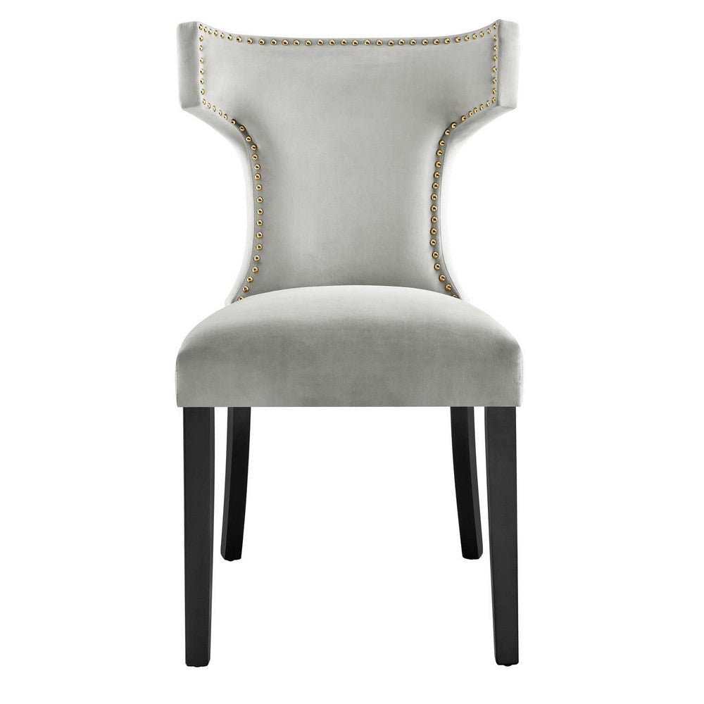 Curve Performance Velvet Dining Chairs - Set of 2 - No Shipping Charges