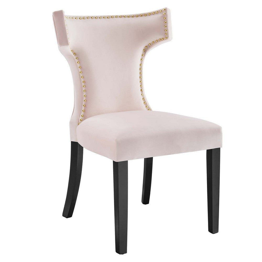 Curve Performance Velvet Dining Chairs - Set of 2 - No Shipping Charges