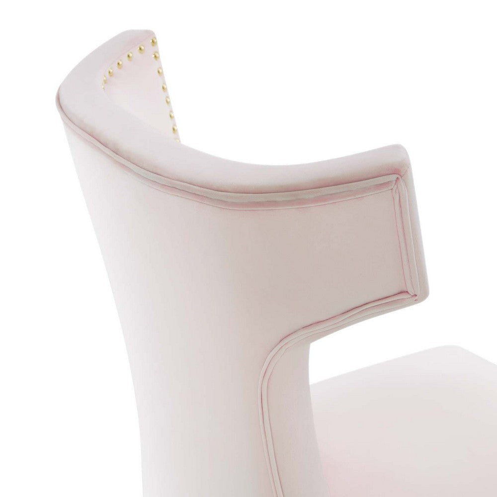 Modway Curve Performance Velvet Set of 2 Dining Chair Pink MDY-EEI-5008-PNK