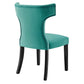 Curve Performance Velvet Dining Chairs - Set of 2 - No Shipping Charges