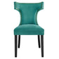 Curve Performance Velvet Dining Chairs - Set of 2 - No Shipping Charges