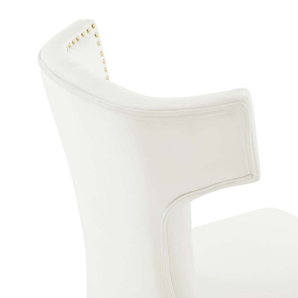 Modway Curve Performance Velvet Set of 2 Dining Chair White MDY-EEI-5008-WHI