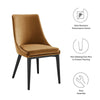 Viscount Performance Velvet Dining Chair - No Shipping Charges