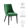 Viscount Performance Velvet Dining Chair - No Shipping Charges MDY-EEI-5009-BLU