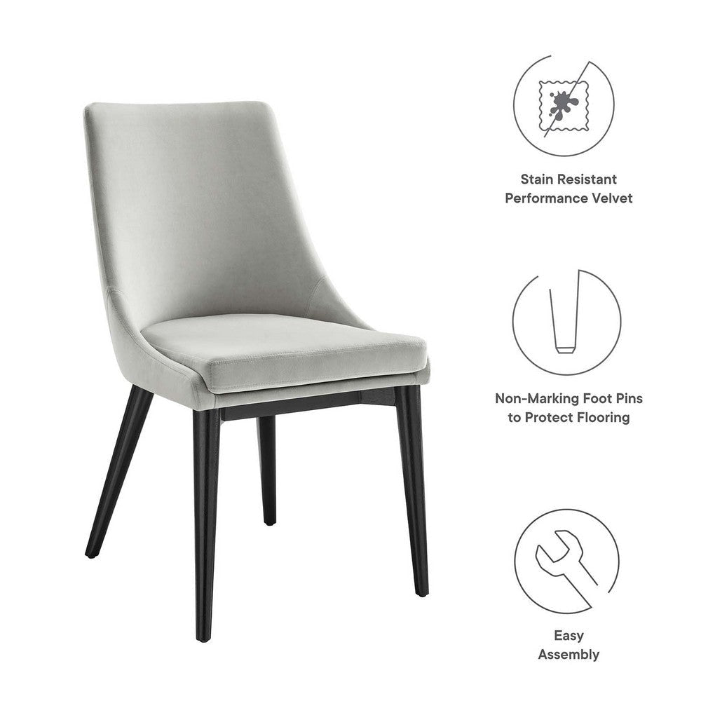 Viscount Performance Velvet Dining Chair - No Shipping Charges