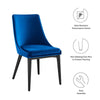 Viscount Performance Velvet Dining Chair - No Shipping Charges