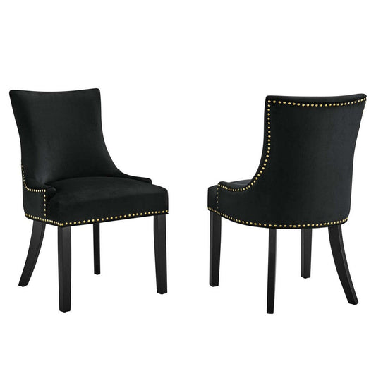 Marquis Performance Velvet Dining Chairs - Set of 2  - No Shipping Charges