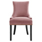 Modway Marquis Performance Velvet Set of 2 Dining Chair Dusty Rose MDY-EEI-5010-DUS