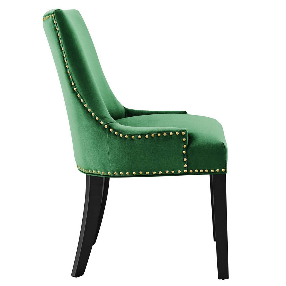 Modway Marquis Performance Velvet Set of 2 Dining Chair Emerald MDY-EEI-5010-EME