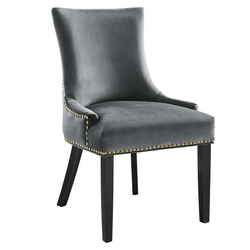 Marquis Performance Velvet Dining Chairs Set of 2 by Modway| Gray