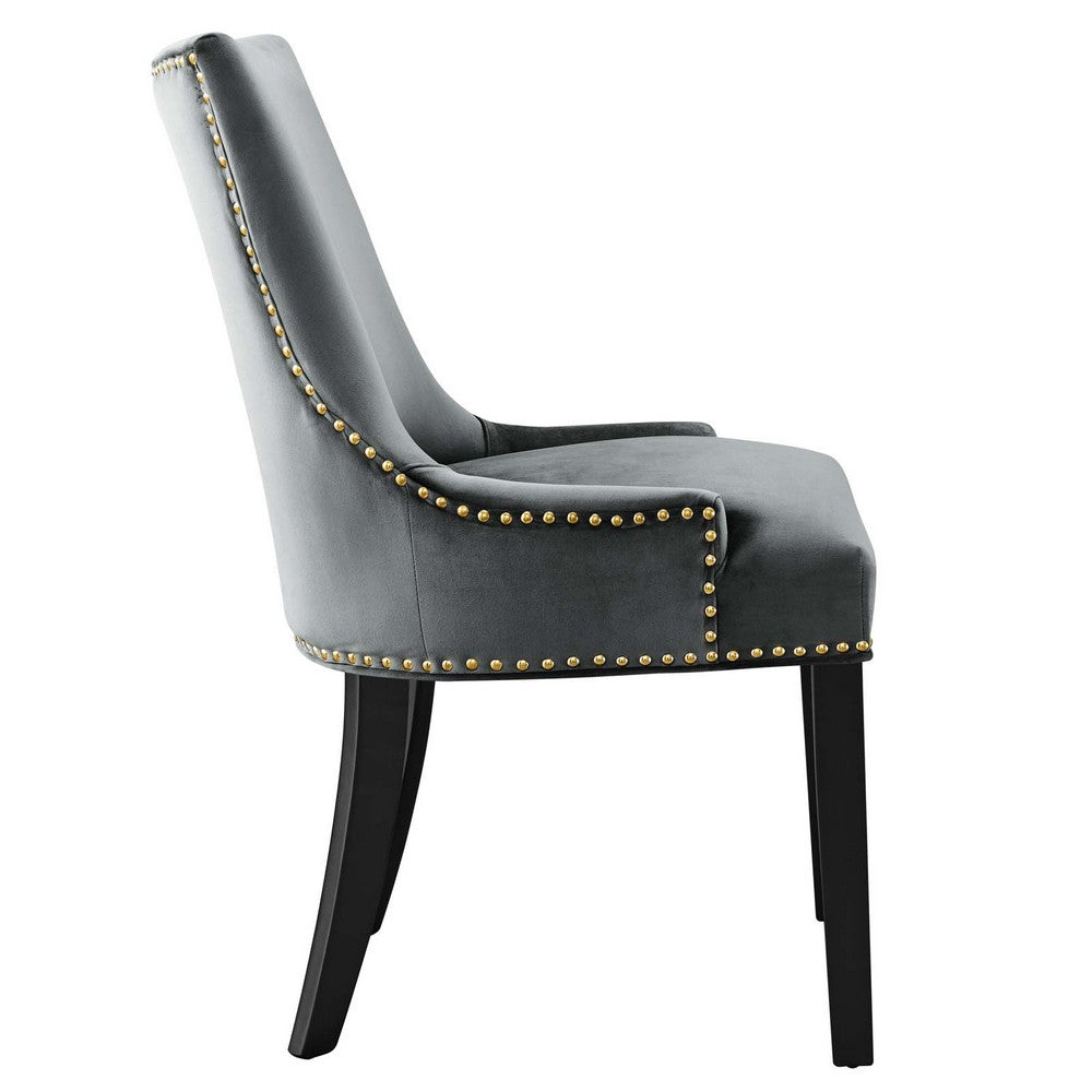 Marquis Performance Velvet Dining Chairs Set of 2 by Modway| Gray