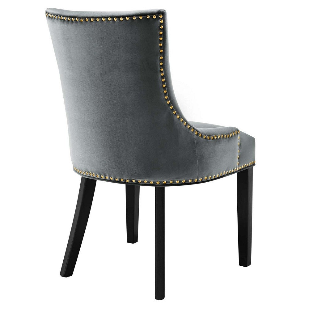Marquis Performance Velvet Dining Chairs Set of 2 by Modway| Gray