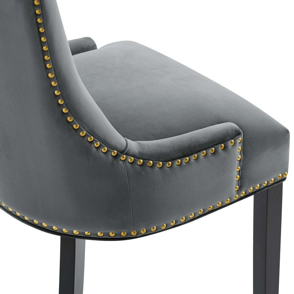 Marquis Performance Velvet Dining Chairs Set of 2 by Modway| Gray
