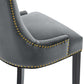 Modway Marquis Performance Velvet Set of 2 Dining Chair Gray MDY-EEI-5010-GRY