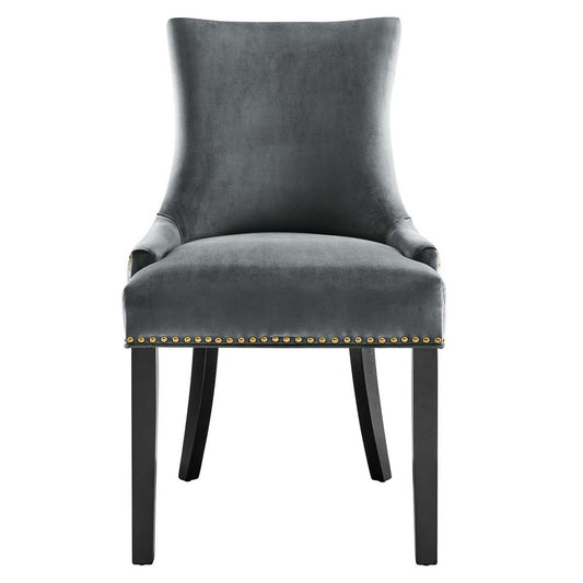 Marquis Performance Velvet Dining Chairs Set of 2 by Modway| Gray