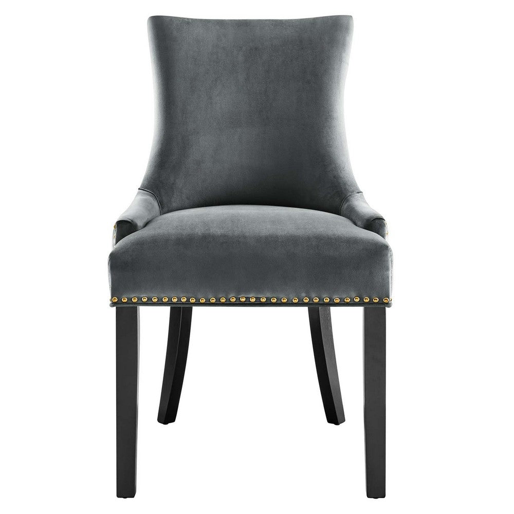 Marquis Performance Velvet Dining Chairs Set of 2 by Modway| Gray