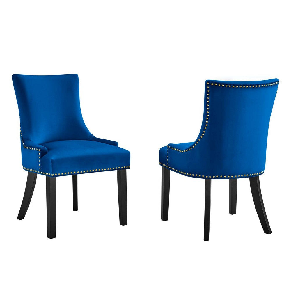 Modway Marquis Performance Velvet Set of 2 Dining Chair, Navy