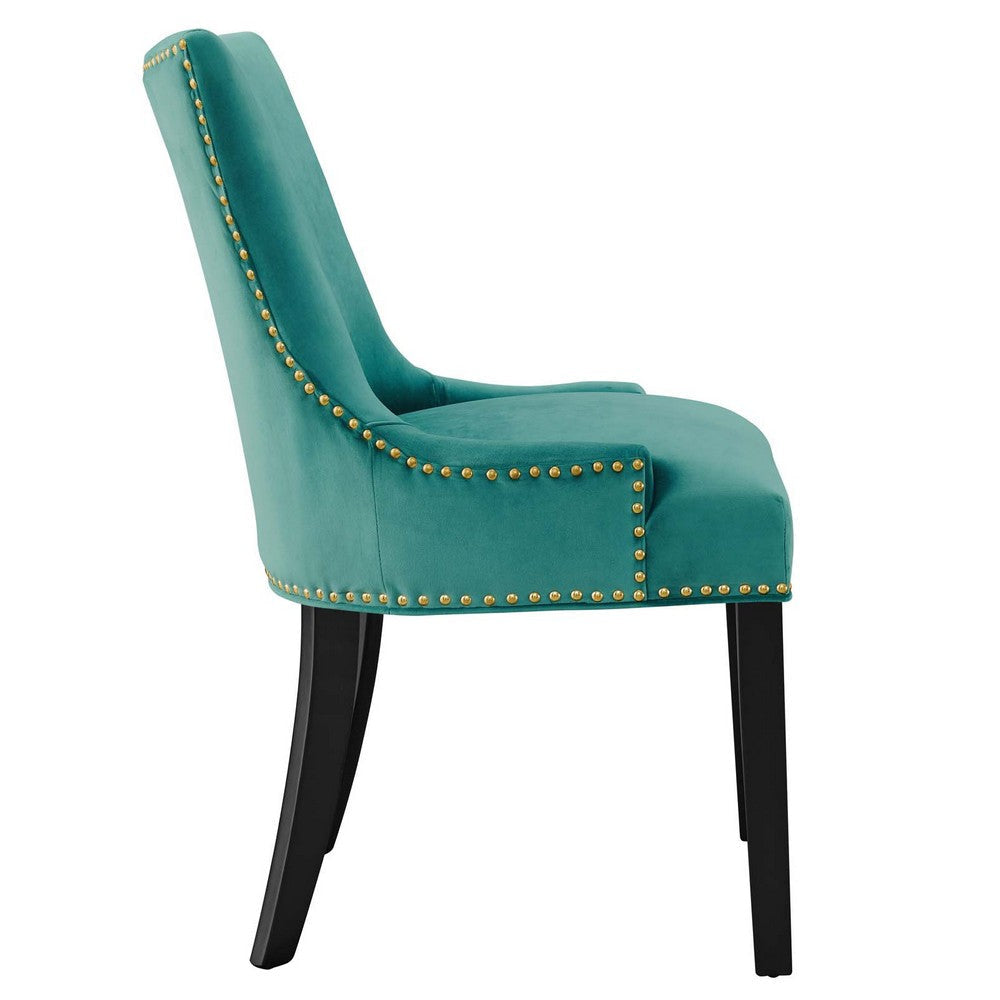 Modway Marquis Performance Velvet Set of 2 Dining Chair Teal MDY-EEI-5010-TEA