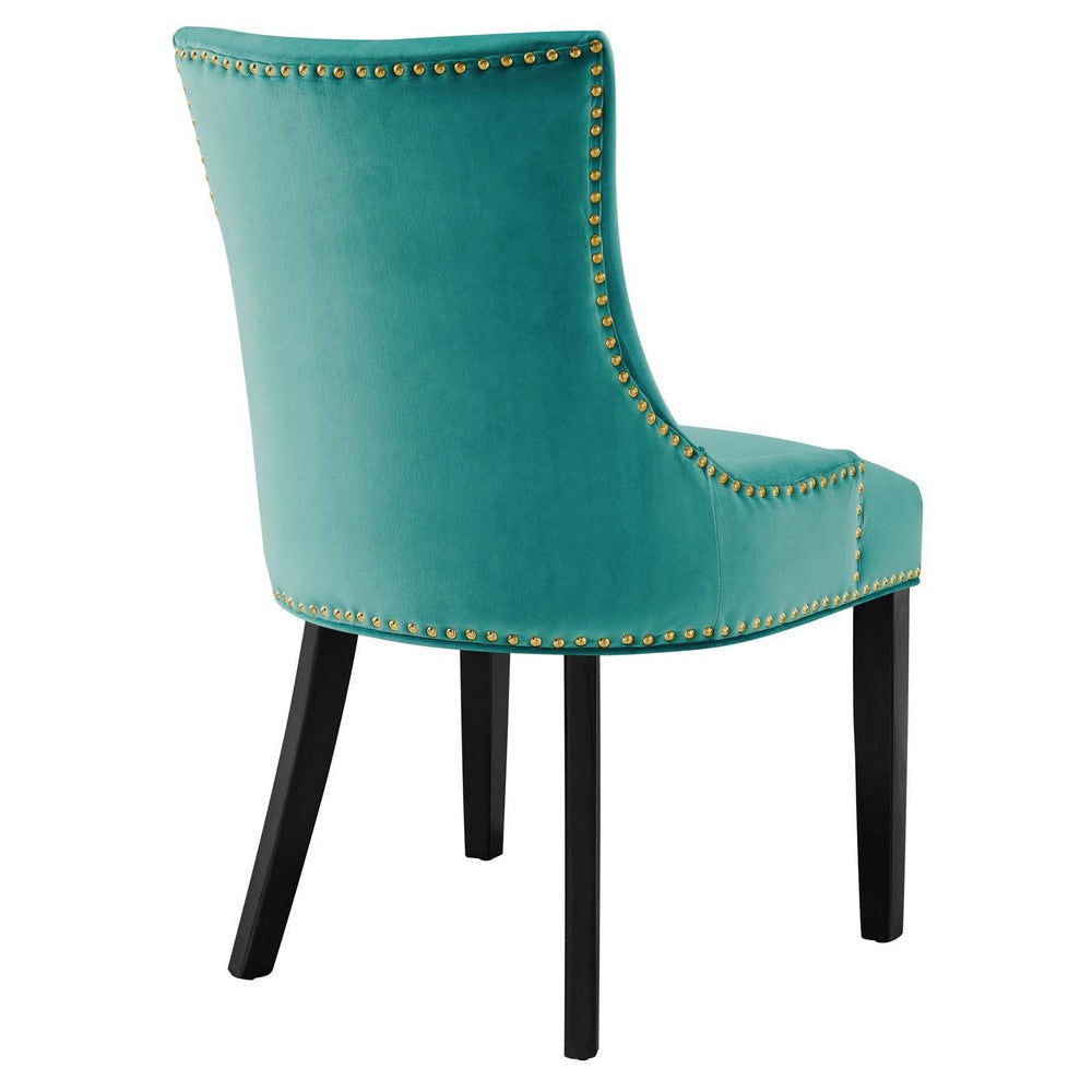 Modway Marquis Performance Velvet Set of 2 Dining Chair Teal MDY-EEI-5010-TEA