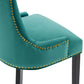 Modway Marquis Performance Velvet Set of 2 Dining Chair Teal MDY-EEI-5010-TEA