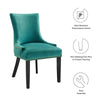 Modway Marquis Performance Velvet Set of 2 Dining Chair Teal MDY-EEI-5010-TEA