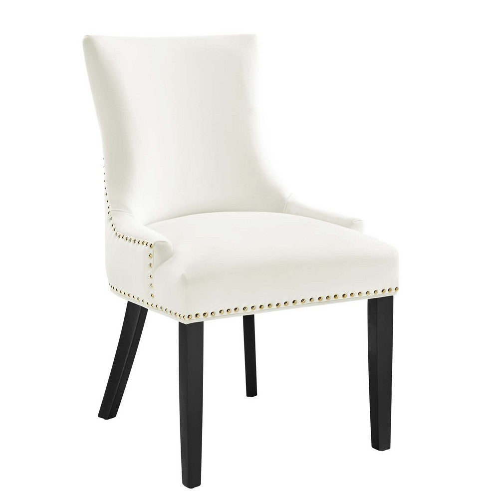 Marquis Performance Velvet Dining Chairs Set of 2 by Modway| White