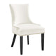 Marquis Performance Velvet Dining Chairs Set of 2 by Modway| White