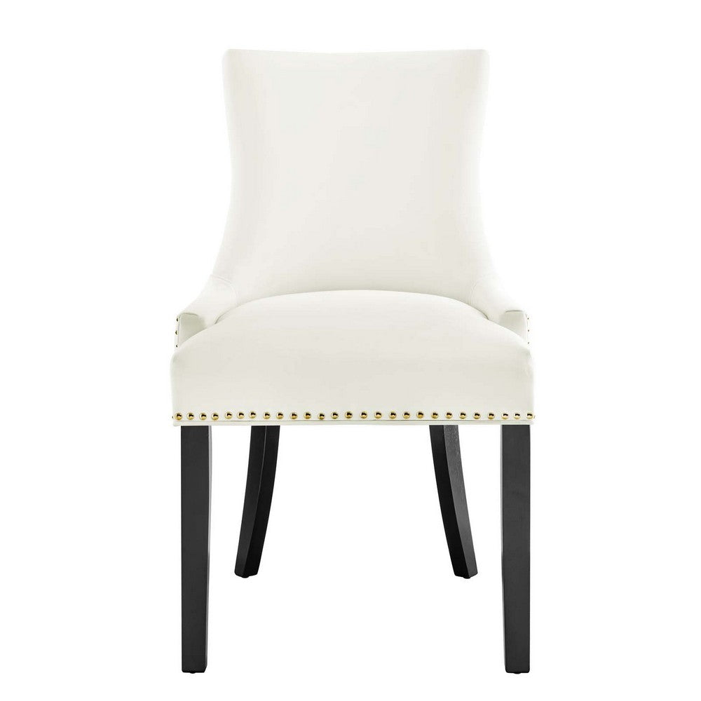 Marquis Performance Velvet Dining Chairs Set of 2 by Modway| White