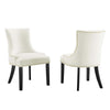 Modway Marquis Performance Velvet Set of 2 Dining Chair, White