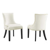 Marquis Performance Velvet Dining Chairs Set of 2 by Modway| White